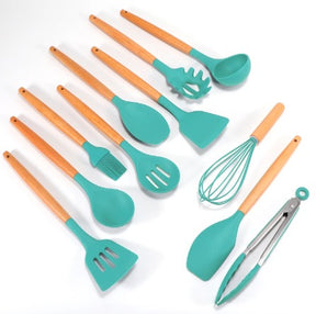 KIT 12 Utensilios De Cocina Silicona